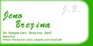 jeno brezina business card
